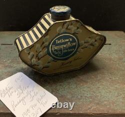 1307? Antique c1918 Vanity RARE Henry Tetlow's PUSSYWILLOW Talc de luxe Tin FULL