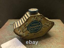 1307? Antique c1918 Vanity RARE Henry Tetlow's PUSSYWILLOW Talc de luxe Tin FULL
