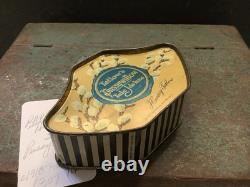 1307? Antique c1918 Vanity RARE Henry Tetlow's PUSSYWILLOW Talc de luxe Tin FULL