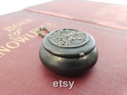 1800's Silver Chatelaine Powder Compact and Original Puff Sterling Beauty Compact Antique Chatelaine Powder Compact Vintagesouthwest