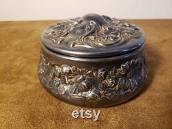 1890s Silver Plated Powder Box