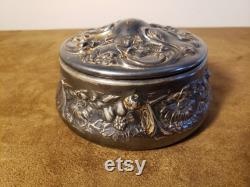 1890s Silver Plated Powder Box