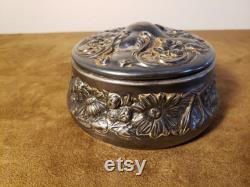 1890s Silver Plated Powder Box