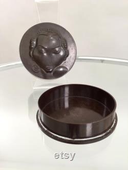 1920s Josephine Baker powder bowl Art Deco bakelite vintage antique