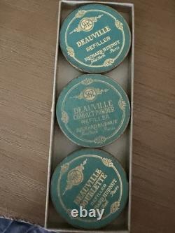1920s Richard Hudnut Deauville Doublette Refill Set Box of 3 Powder Rouge