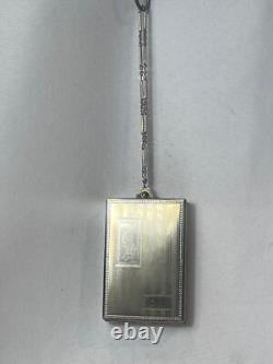 1926 Art Nouveau/ Deco Compact Wristlet Gold Plated Double Vanity Powder Box