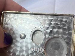 1926 Art Nouveau/ Deco Compact Wristlet Gold Plated Double Vanity Powder Box
