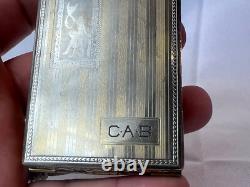 1926 Art Nouveau/ Deco Compact Wristlet Gold Plated Double Vanity Powder Box