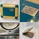 1930's Marathon Marion Foto Pak Compact Blue White Enamel Dbl Vanity Powder Box