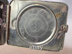 1930's Marathon Marion Foto Pak Compact Blue White Enamel Dbl Vanity Powder Box