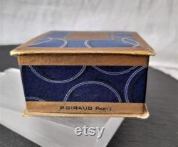 1930's Powder Box Coeur de France P. Giraud Paris Peche Colour , Vintage Display , 1930's Powder Box , Vintage Cosmetics ,