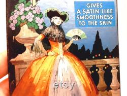 1930s Dubarry Talcum Powder Box Art Deco Crinoline Lady Illustration