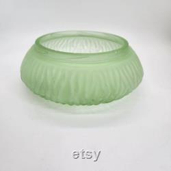 1930s Green Frosted Elephant Finial Powder Jar Trinket Satin Uranium Glow 6 inch