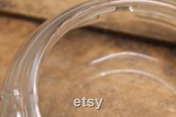 1930s L.E. Smith Minstrel Glass Powder Jar Clear Glass Powder Box with Lid