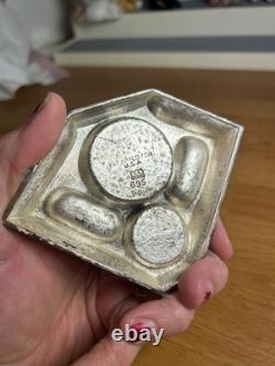 1930s Vintage Art Deco Elephant Silver Plate Trinket, Powder/Makeup Box AMAZING