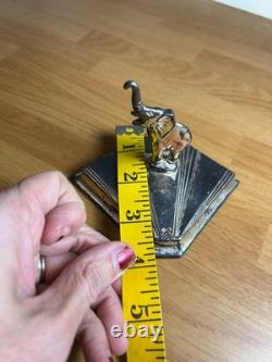1930s Vintage Art Deco Elephant Silver Plate Trinket, Powder/Makeup Box AMAZING