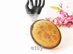 1940s Powder Jar, Art Deco Glass Jar, Ladies Powder Jar, Ladies Cosmetic Jar, Grooming Accessory, Gift for Mom, Gift for Wife
