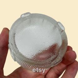 1940s glass vanity jar, vintage floral circular dresser top jar, depression era powder jar