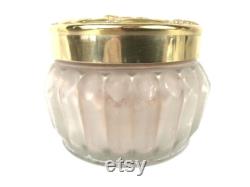 1970s Estee Lauder Face Powder Vanity Decor Gold Top Jar Re-Nutriv w Powder