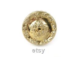 1970s Estee Lauder Face Powder Vanity Decor Gold Top Jar Re-Nutriv w Powder