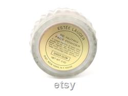 1970s Estee Lauder Face Powder Vanity Decor Gold Top Jar Re-Nutriv w Powder