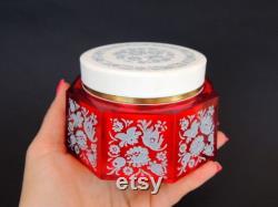 1980's Vintage Musical Mechanical Powder Trinket Box for Jewelry