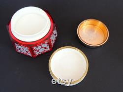 1980's Vintage Musical Mechanical Powder Trinket Box for Jewelry