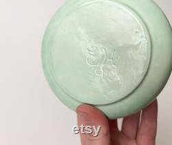 1990s Floral Powder Jar Handmade Pastel Ceramic Hand Painted Pansy Trinket Bowl