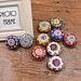 1 Pc Chinese Cloisonne Jewelry Box Floral Powder Box Handmade Charm Gift