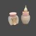 2 Avon Cotillion Sachet Powder Glass Jars, Vintage Vanity Lot