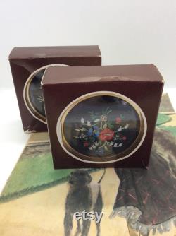 2 Vintage Dressing table Trinket Pots in boxes
