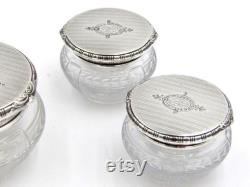 3 Sterling Silver Vintage Powder Jars