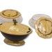 3pc Art Deco Pyralin Celluloid Powder Trinket Jewelry Box Antique 1920's
