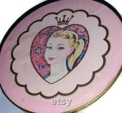 50s New COTY Fairy PRINCESS Powder Box Fairytale Decor Vintage Bath Powder Box Sweet 16 Birthday Pink Girly Fairy Vanity Valentine Gift RARE