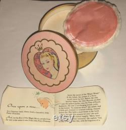 50s New COTY Fairy PRINCESS Powder Box Fairytale Decor Vintage Bath Powder Box Sweet 16 Birthday Pink Girly Fairy Vanity Valentine Gift RARE