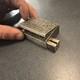 800 Silver Compact Rococo Style Etched Powder Trinket Box Push In Liptube WithPuff