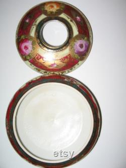 ANTIQUE HAIR RECEIVER Chinese Porcelain Vanity Jar, Dressing Table