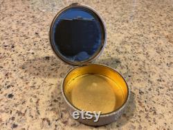 ANTIQUE STINGRAY SKIN shagreen powder box from 18 th century.Measures 2 inches in diameter and 1 2 inch tall