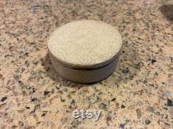 ANTIQUE STINGRAY SKIN shagreen powder box from 18 th century.Measures 2 inches in diameter and 1 2 inch tall