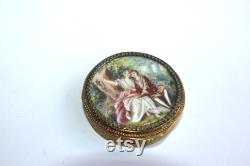 ATQ Exquisite French Gold Gilt 19th Century Trinket Powder Box FMS