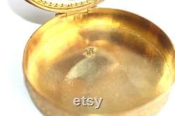 ATQ Exquisite French Gold Gilt 19th Century Trinket Powder Box FMS