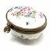 A nice vintage 19th century porcelain patch box hand painted flower