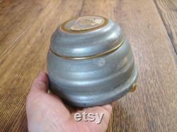 Aluminum Dome Shaped Music Powder Box 1940's Dresser Accessory Working Condition