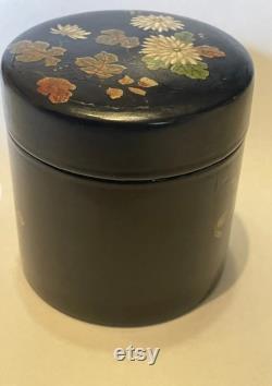 Amazing French Black Lacquer Powder Box