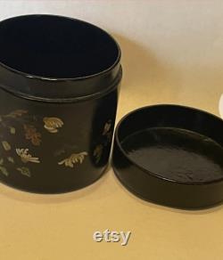 Amazing French Black Lacquer Powder Box