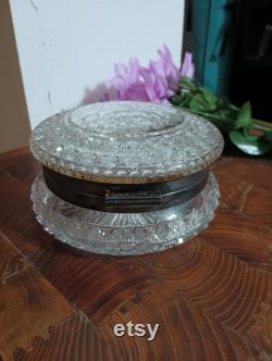 American Brilliant Cut Glass Powder Box