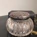 American Brilliant Cut Glass dresser jar with a sterling silver repouss&eacute; lid.vanity decor