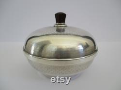An Art Deco sterling silver and Bakelite hallmarked 1931 Joseph Gloster Ltd powder bowl powder box powder jar