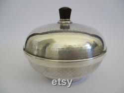 An Art Deco sterling silver and Bakelite hallmarked 1931 Joseph Gloster Ltd powder bowl powder box powder jar