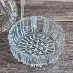 Anchor Hocking Glass Powder Box, Candy Dish, Jewelry Trinket Holder